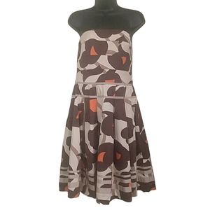 Kay Unger Strapless Floral Cocktail Dress 8